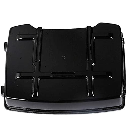 TCMT 5.5" Razor Motorcycle Trunk Box W/Latch Key Solo Mounting Rack Fit For Harley Touring 2009-2013 Road Glide Road King Street Glide Pack - color: Black Lacthes Trunk+Black Solo Rack