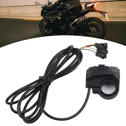 Black Waterproof Motorcycle Handlebar Switch For Turn Signals And For HORN Control, ABS On/Off Button For Most Motorcycles