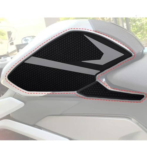 for DAYTONA 660 Daytona660 Motorcycle Fuel Tank Traction Pad Side Gas Knee Grip Protective Sticker Protector (for Triumph Vehicle) (2024 Onwards) (Gray) - color: Gray