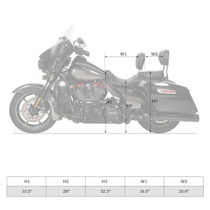 Low-Profile Driver Passenger Seat Pillion Set Fits for Harley Touring 2009-2023 Street Glide Road Glide Road King Ultra Limited - color: Seat Black