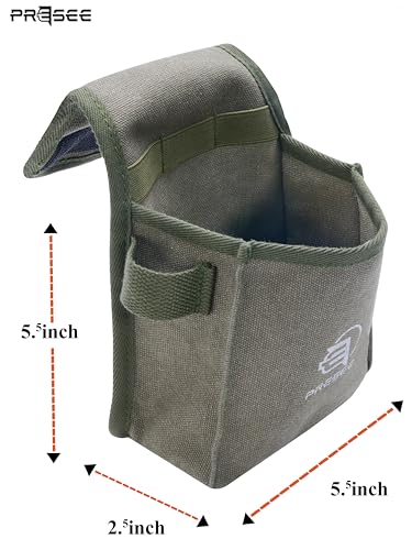 Canvas Tool Belt Pouch Fastener Tool Pouch Small Tool Pouches Flatfit Pocket Utility Pouch Tool Holster Nail Screw Pouch Bag for Electrician, Carpenter, Green, Pack of 1 - color: 1 Pack Green