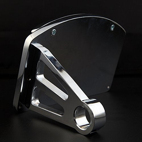 Chrome Motorcycle Mount LED License Plate Tail Light Bracket Tail lights Compatible with Harely Honda Bobber Chopper - color: Chrome#1