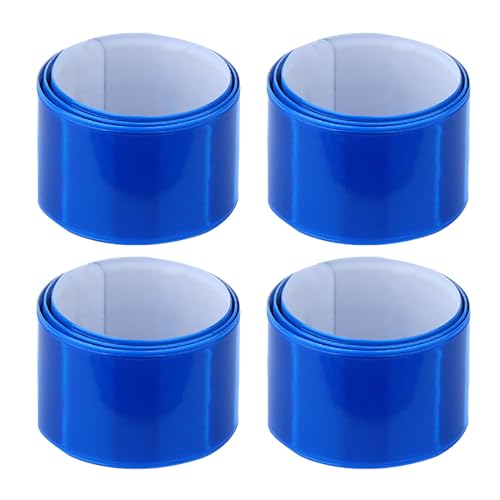 Reflective Armbands, High Reflector Bands Running Gears Elasticated Wristbands Arm Ankle Straps Belts Reflective Ankle Bands Cycling - color: Blue