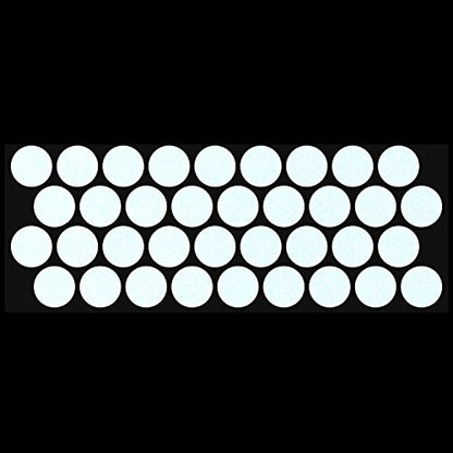 LiteMark Reflective White 1 Inch Circle Sticker Decals for Helmets, Bicycles, Strollers, Wheelchairs and More - Pack of 36 - color: White