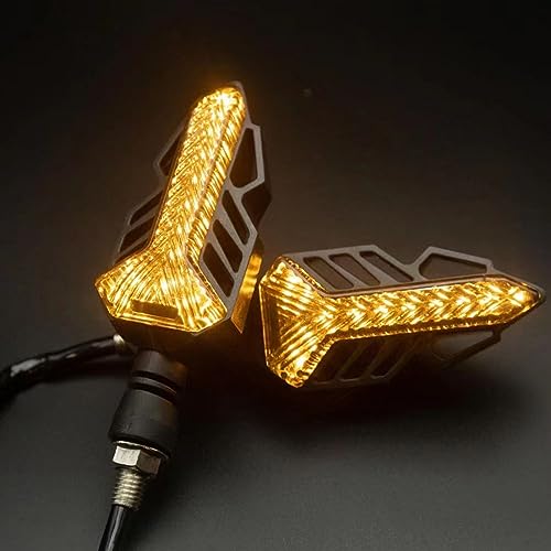 2PCS Motorcycle Indicators Flowing Motorcycle Turn Signal Lights Motorbike Indicators Turning Indicators 12V LEDs Bulbs for Motorcycle Motorbike Scooter Quad Cruiser Off Road