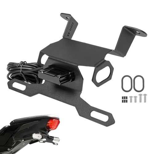 Motorcycle License Plate Bracket for CB125R CB150R CB250R CB300R 2018-2026, Fender Eliminator With LED Light, Motorcycle Tail Tidy License Plate Holder Mount