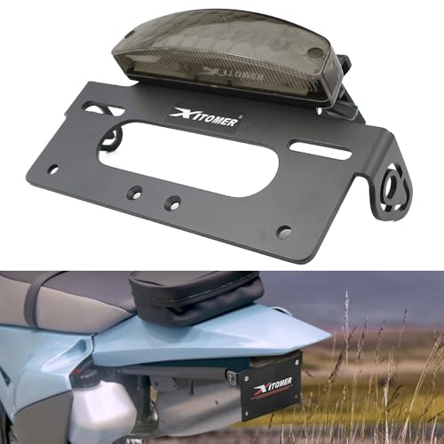 Xitomer Fender Eliminator Compatible with KLX300 KLX300SM 2024 20252026 KLX300 SM Tail Tidy Motorcycle License Plate Holder with Tail light/License Plate Light (Smoke) - color: Smoke