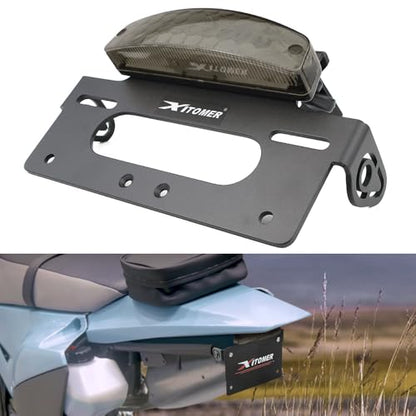 Xitomer Fender Eliminator Compatible with KLX300 KLX300SM 2024 20252026 KLX300 SM Tail Tidy Motorcycle License Plate Holder with Tail light/License Plate Light (Smoke) - color: Smoke