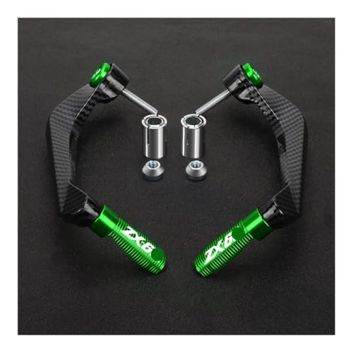 Motorcycle Handlebar Grips Brake Clutch Levers Handle Bar Protector Guard For NINJA For ZX-6R ZX6R ZX636R ZX6RR - color: Green-lo