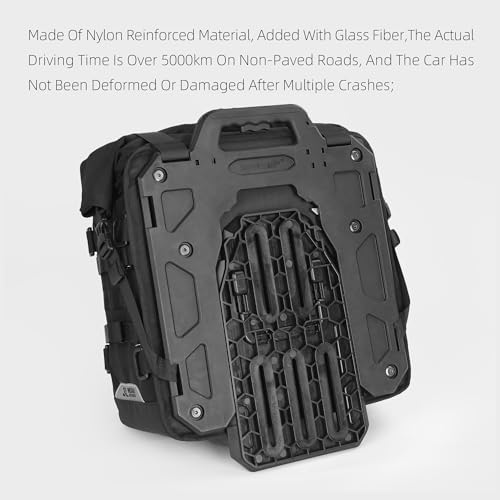 Rhinowalk 20L Motorcycle Saddlebag – Waterproof Quick Release Motorbike Side Bag with Built-in Combination Lock, Compact Universal Fit (1-Piece) - color: Black-20L