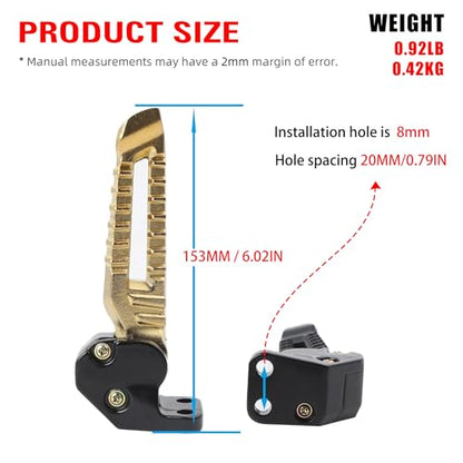 Mokuo Motorcycle Floding Footpegs in Aluminum Alloy Material Compatible with Yamaha Zuma Bws 125cc 2021+,Chinese Scooter Tank 150cc,1 Pair Footrest,Gold Color - color: Gold