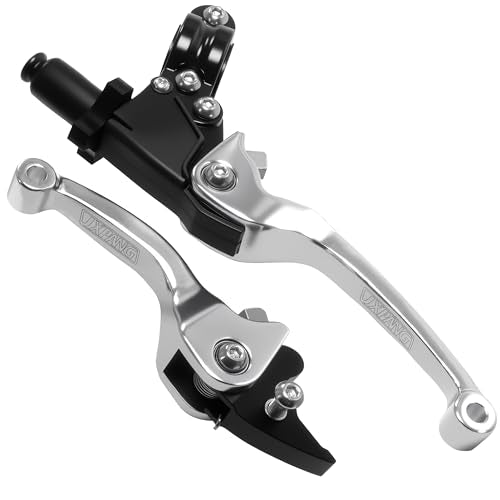 7/8inch 22mm Universal Motorcycle Clutch Brake Lever Folding Levers for 50/110/125/140/150cc Dirt Pit Bike SSR RFZ 125 DBX18/19 Xpro Coolster Thumpstar Baja Apollo (Silver) - color: Silver