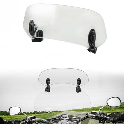 Kucehiup Motorcycle Windshield Extension Windscreen Extender 11.2 inches - style: Clear-11.2 inches