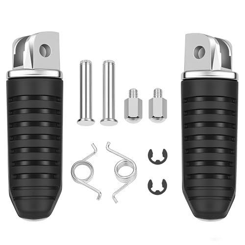 Motocycle Front Foot Pegs Footrest Universal for Suzuki V-Strom 650 1000 DL650 DL1000 Hayabusa GSX1300R GSX1300 GSX650F GSX1400 - color: Black#Suzuki#Front