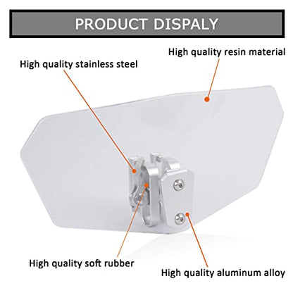 Universal Motorcycle Windshield Extension Adjustable Spoiler Windscreen Extender for Motorcycle(Transparent)
