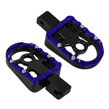 Foot Pegs Passenger Footpegs Foot Rest Pedal Fit for Harley Softail 2018-Later LiveWire 2020-Later Fat Boy Street Bob Low Rider Breakout (Blue) - color: Blue