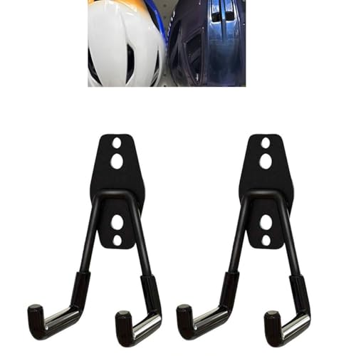2PCS Motorcycle Helmet Holder Wall Mount, Helmet Display Wall Mount, Motorcycle Helmet Holder Hook, Helmet Hanger Wall Mount, for Home & Office, Perfect for Display & Storage Rack, No Helmet