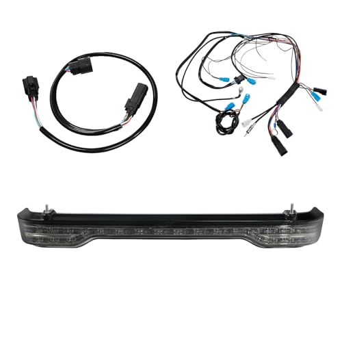 TCMT King Trunk LED Tail Light Assembly Wiring Harness Fits For Harley Touring Road King Road Street Electra Glide Tri Glide Ultra Limited 2014-2025 Clear Len - color: Clear Lens Black Housing A, size: Light Set(17 Funtions)