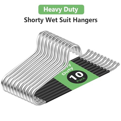 Ultra Heavy Duty Hanger, Shorty Wetsuit-Hanger 10 Packs, Hanger for Wetsuit, Motorcycle Suit, Winter Coast, Marine Dress, Life Jackets, Cycling Clothes (Extended Wide: 16.5 inches)