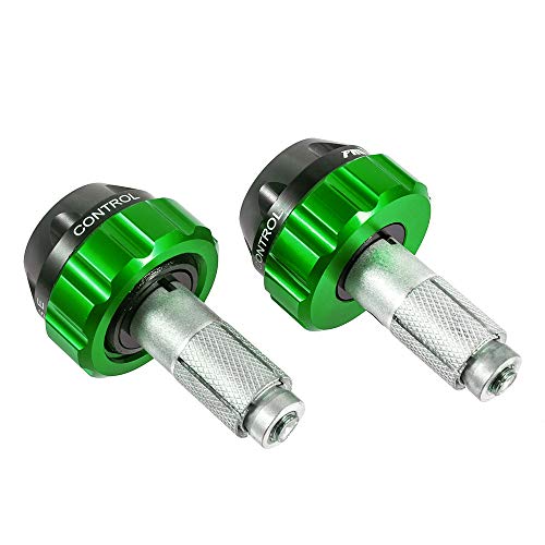 Motorcycle Throttle Lock Cruise Control Handlebar Plugs Grip Bar End Caps Slider Set for Street/Sport/Tour Bike Cruiser Scooter (Green) - color: Green
