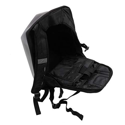 JFG RACING Motorcycle Backpack 30L,Universal Hard Shell Helmet Hardshell Riding Back Pack for Men Women - Imitation Carbon Fiber Black - color: Imitation Carbon Fiber-2