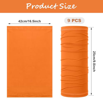 Geyoga 6 Pieces Summer UV Protection Cooling Neck Gaiter Face Clothing Neck Gaiter Mask Scarf Sunscreen Breathable Bandana - color: Fluorescent Color
