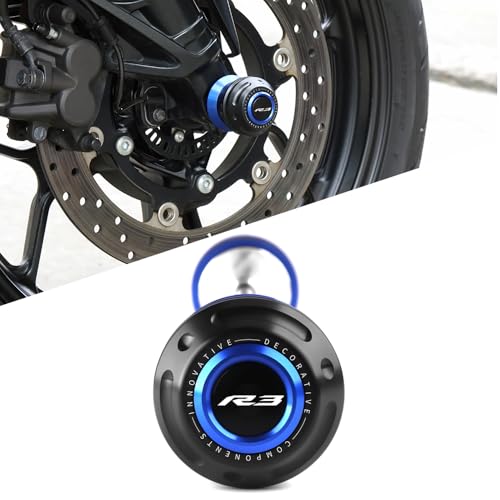 Motorcycle Front Wheel Axle Fork Slider Crash Protector Compatible With Y.amaha YZF R3 2020 2021 2022 2023 2024 2025 | YZF-R3 YZFR3 Accessoriess (blue) - color: blue