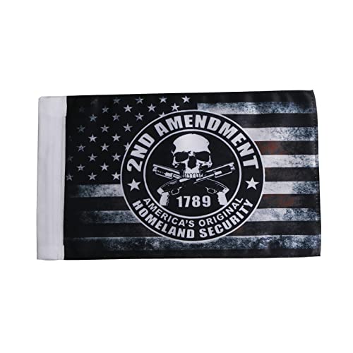 Homeland Security Motorcycle Flag 6" x 10" Durable Double-Sided Polyester UV Protected Motorcycle Flag For 3/8 Diameter Motorcycle Flagpole - color: Homeland Security Flag