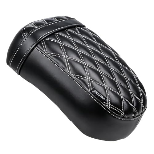 Motorcycle Passenger Comfort Seat Fit for CMX1100 Rebel 1100/DCT/SE 2021-2026, Leather Rear Saddle Back Cushion Pillion Pad, Black w/Gray Stitching - color: Rear - Black-B