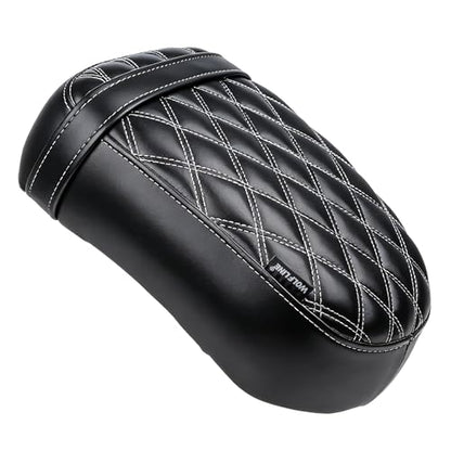 Motorcycle Passenger Comfort Seat Fit for CMX1100 Rebel 1100/DCT/SE 2021-2026, Leather Rear Saddle Back Cushion Pillion Pad, Black w/Gray Stitching - color: Rear - Black-B