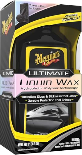 Meguiar's G210516EU Ultimate Liquid Wax 473ml, Incredible Gloss & Slickness That Lasts - style: Liquid Wax (new formula)