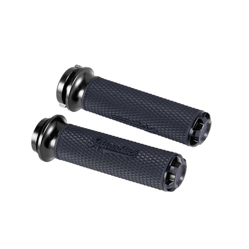 Advanblack AXION Performance Grips, Electronic Throttle Control Grips Compatible with Harley Touring Road Glide Street Glide, Softail - color: Black