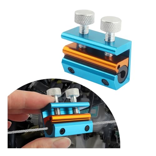 Double-Headed Motorcycle Cable Luber Tool for Brake Cable Lubrication,Cable Lube Dispenser Motorcycle Tools for Motorcycles Bicycle Scooter,Universal Motorcycle Tools Cable Lube (Blue Gold) - color: Blue Gold