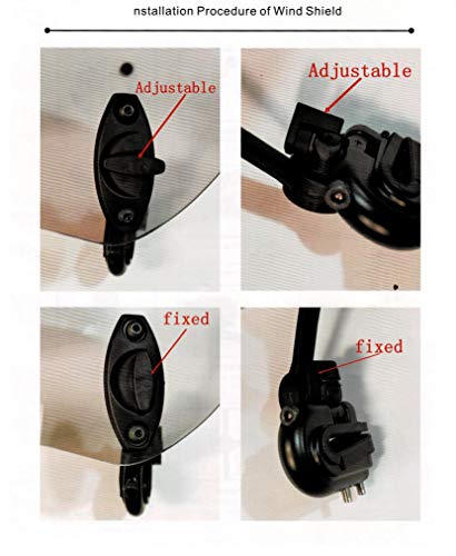 Motorcycle Adjustable Clip-On Windshield Windscreen Extension Spoiler Deflector (white) - color: white