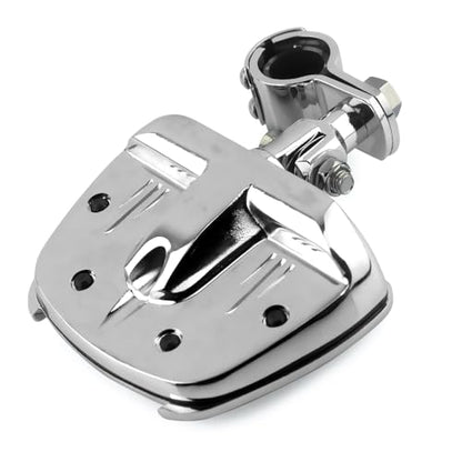 Motorcycle 1",1.25",1 1/3" Highway Footpegs, Adjustable Highway Peg w/ 3-Piece Clamp for Harley Touring Softail Dyna Sportster w/25mm 32mm 34mm Engine Guard Crash Bar - color: Style #6 Chrome