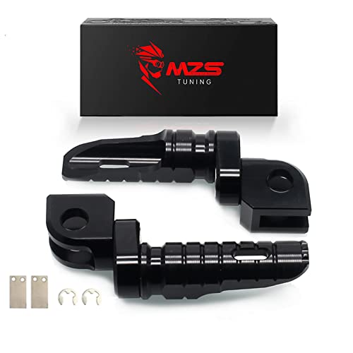 MZS Motorcycle Foot Pegs, Double Adjustable Front Rider Footpegs Footrest Rest Pedal Black Compatible with EX250 EX300 EX400 EX650 Z125 Z400 Z650 Z750 Z800 Z900 Z900RS Z1000 Z1000SX ZX6R ZX10R ZX14R - size: EX250 EX300 EX400 EX650 Z125 Z400 Z650 Z750 Z800