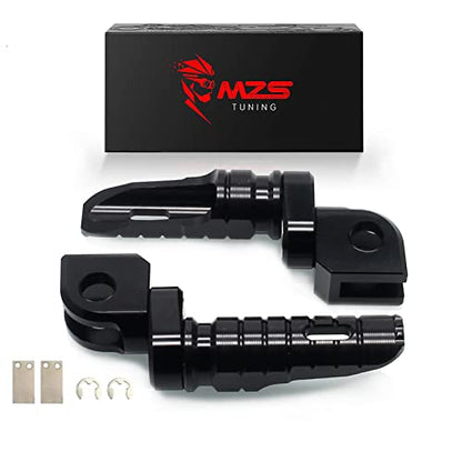 MZS Motorcycle Foot Pegs, Double Adjustable Front Rider Footpegs Footrest Rest Pedal Black Compatible with EX250 EX300 EX400 EX650 Z125 Z400 Z650 Z750 Z800 Z900 Z900RS Z1000 Z1000SX ZX6R ZX10R ZX14R - size: EX250 EX300 EX400 EX650 Z125 Z400 Z650 Z750 Z800