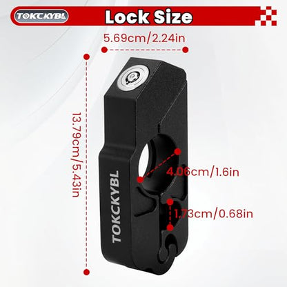 Motorcycle Lock, Heavy Duty Anti Theft Helmet, Brake and Handlebar Lock, Universal for Motorcycles, ATVs, Dirt Bikes, Mopeds, Scooters, Black - color: Black