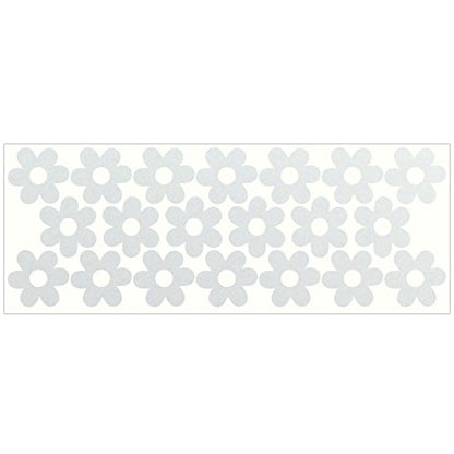 LiteMark Reflective Petal Flower Power Vinyl Stickers, Great for Laptop, Phone, Helmets, Bicycles - White, Pack of 20 Pcs - color: White