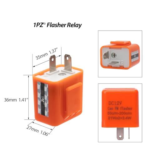 1PZ MS1-S01 7/8" Multi-Function Horn Turn Signal On/Off Light Switch + Flasher Relay + Horn Replacement for Honda Yamaha Suzuki Kawasaki Arctic Cat Motorcycle ATV Offroad