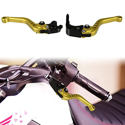 X AUTOHAUX 1 Pair Motorcycle Brake Clutch Levers Adjustable Folding CNC for Honda CBR1000RR CBR 1000RR FIREBLADE SC57 2005-2007 for CB1000R 2008-2016 Gold Tone - color: Gold Tone