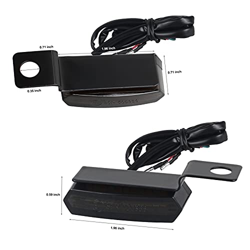 NTHREEAUTO Sequential Handlebar Front Turn Signals Flowing LED Motorcycle Blinkers Mini Running Light Compatible with Harley Dyna Sportster 883 Road King Softail - color: Amber/White