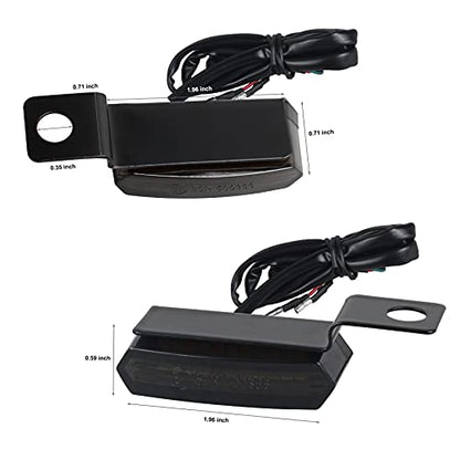 NTHREEAUTO Sequential Handlebar Front Turn Signals Flowing LED Motorcycle Blinkers Mini Running Light Compatible with Harley Dyna Sportster 883 Road King Softail - color: Amber/White