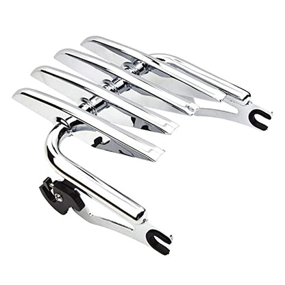 Detachable Sissy Bar Upright Passenger Backrest Pad & Luggage Rack For Harley Touring Road King Street Glide Road Glide 2009-2025 - color: Chrome #2