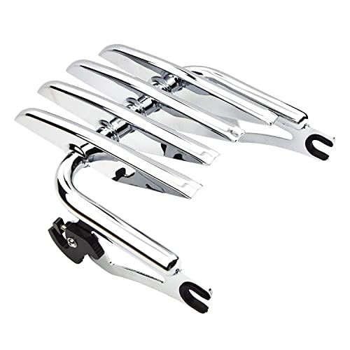 Detachable Sissy Bar Upright Passenger Backrest Pad & Luggage Rack For Harley Touring Road King Street Glide Road Glide 2009-2025 - color: Chrome #2