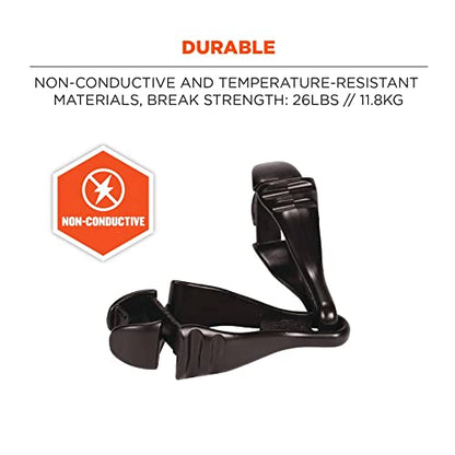 Ergodyne Squids 3400 Glove Clip Holder with Dual Clips, Black, 1 Count (Pack of 1) - color: Black, size: 1 Count (Pack of 1)