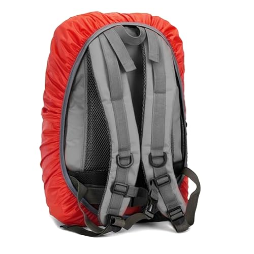 Waterproof Backpack Rain Cover with Reflective Straps - color: Red