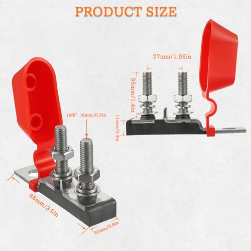 Dual Terminal Fuse Block 30-300 AMP Marine Rated Battery Fuse MRBF Fuse Holder - style: Double Terminal