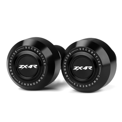 Motorcycle Frame Sliders Crash Bar Protector Compatible with Ninja ZX4R ZX4RR 2023 2024 2025 2026 | No Cut Kits Engine Fairing Guard Falling Protection ZX-4R ZX-4RR Accessories (Black) - color: black
