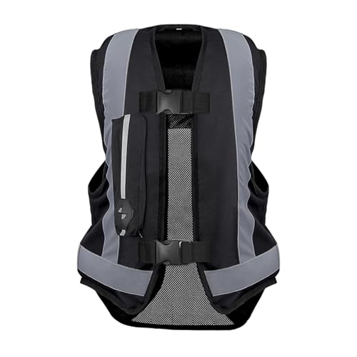 Upgraded Motorcycle Airbag Vest,Inflatable Equestrian Vest with Reflective for Adult Motocross ATV UTV - color: Black2, size: Small
